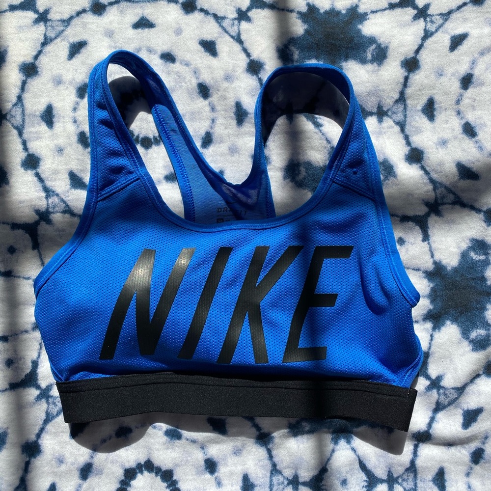 Blue NIKE dri-fit women’s sports bra